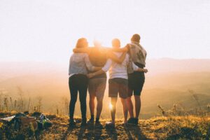 kids hiking at summer camp